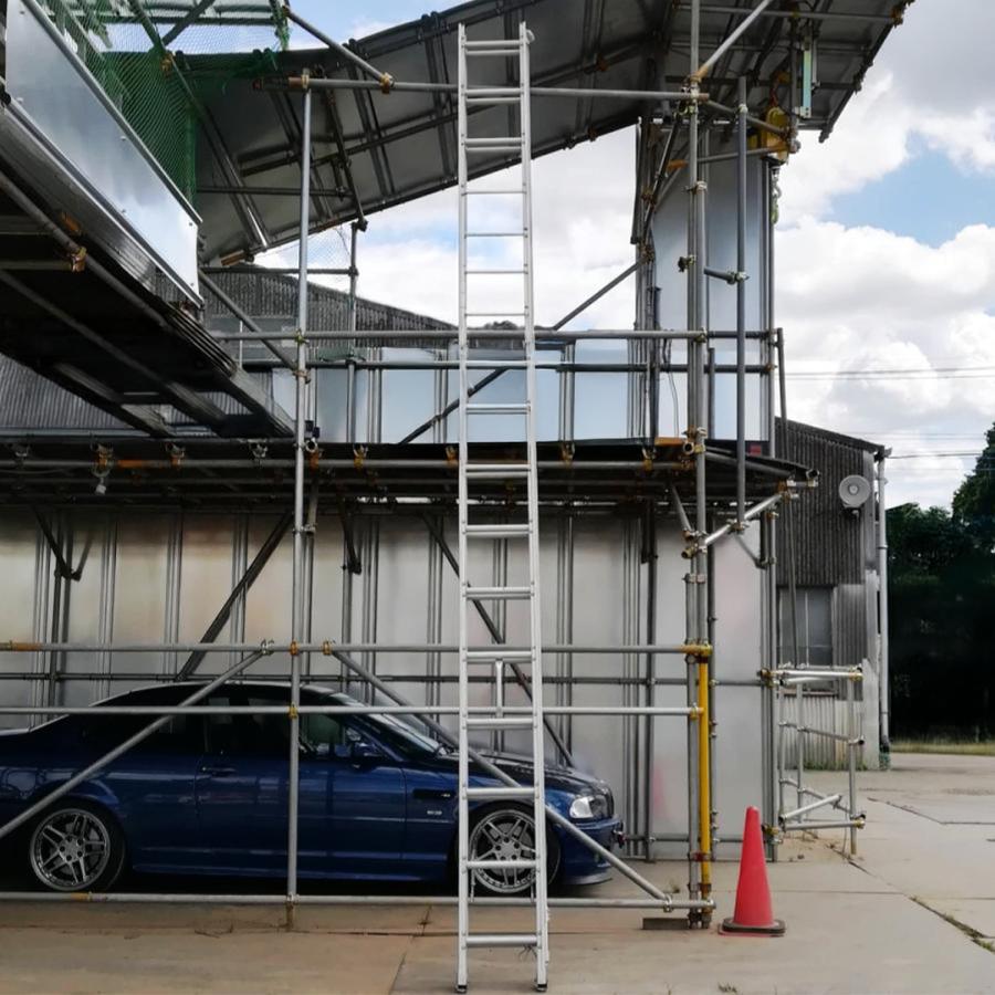 【中古】ピカ LLW-99 2連はしご 全長9.9m 縮長5.48m 梯子 伸縮スライダー #1360