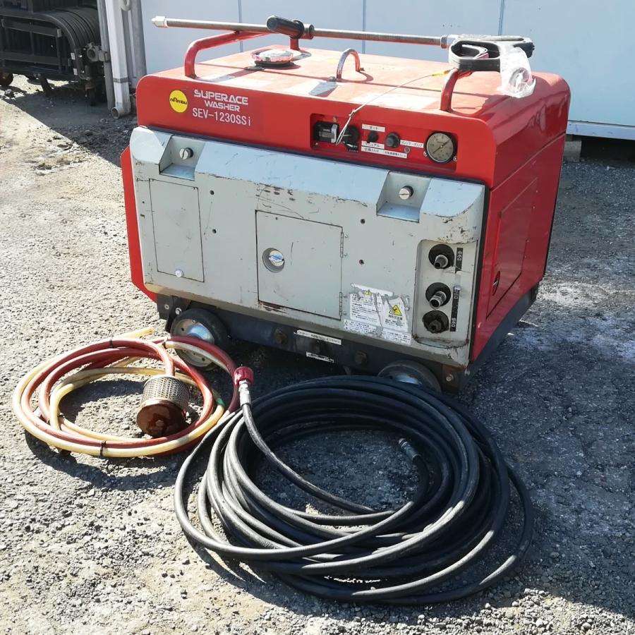 【動画】超高圧洗浄機 SEV-1230SSi スーパー工業 業務用 冷水 エンジン 防音【中古】