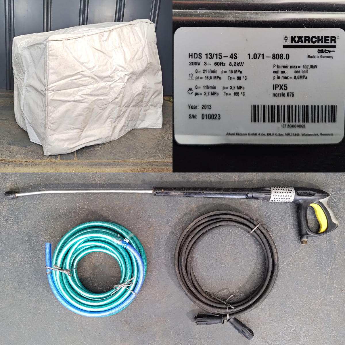 【動画】Karcher ケルヒャー 温水 高圧洗浄機 HDS13/15S 200V 50Hz 凍結防止仕様【中古】