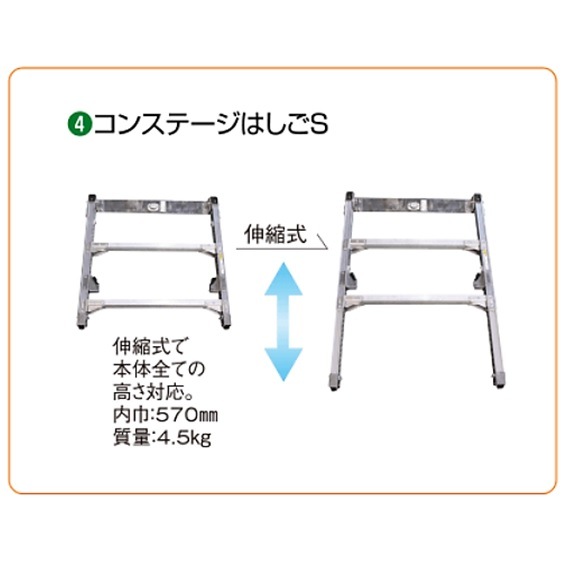 ナカオ アルミ合金製移動式室内足場　コンステージ　MKT-1750