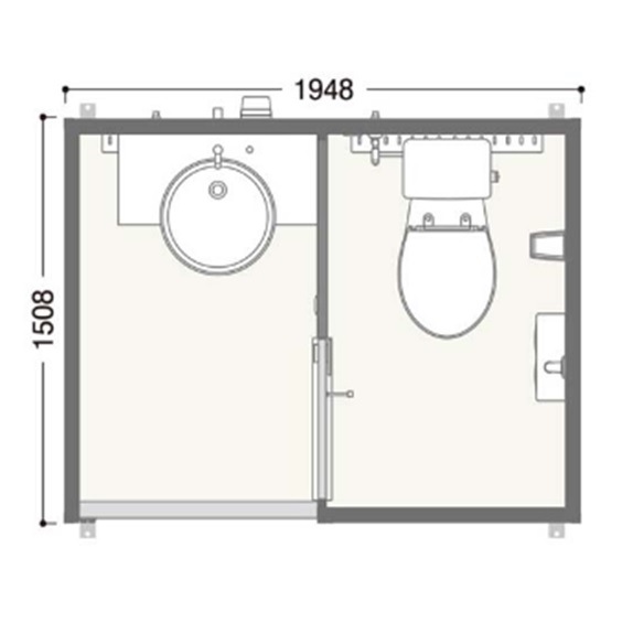 ハマネツ 屋外トイレ COMSplus コムズトイレプラス TU-COP2MW ベーシック