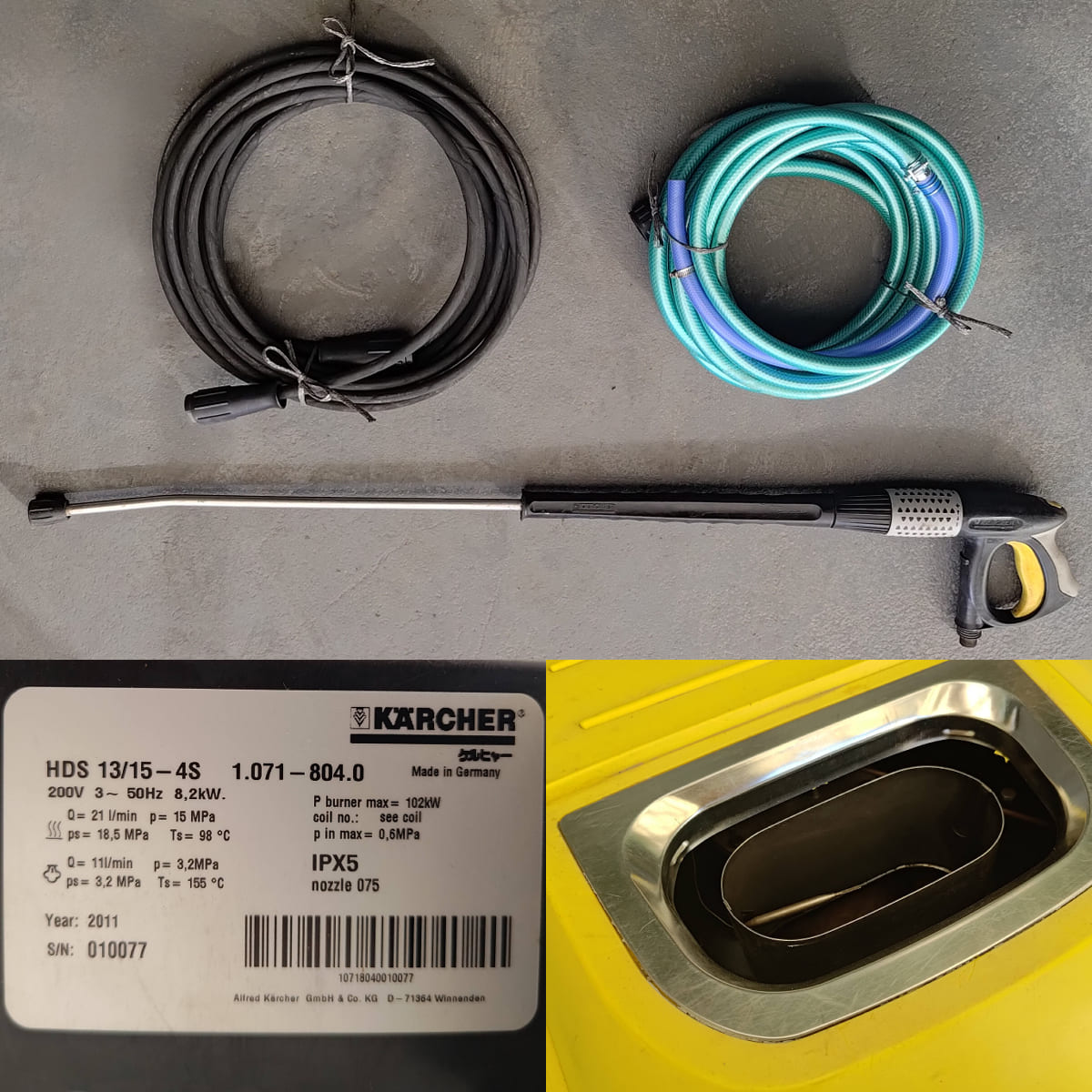 【動画】Karcher ケルヒャー 温水 高圧洗浄機 HDS13/15S 200V 50Hz【中古】