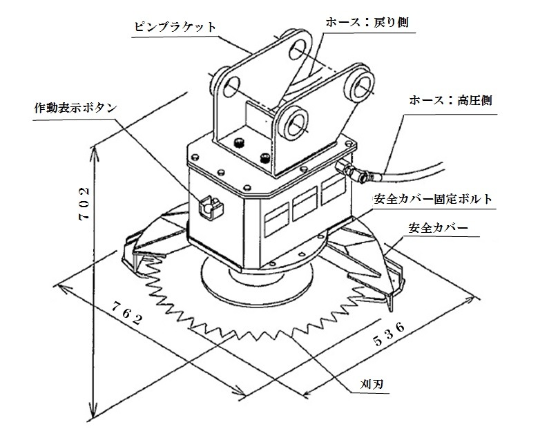 丸善工業 草刈機 チップ付刈刃 510*100P ZZ#3H-17071301