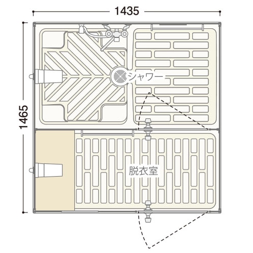 ハマネツ 屋外風呂シャワーユニット FS2-25R NAMBU SHOP