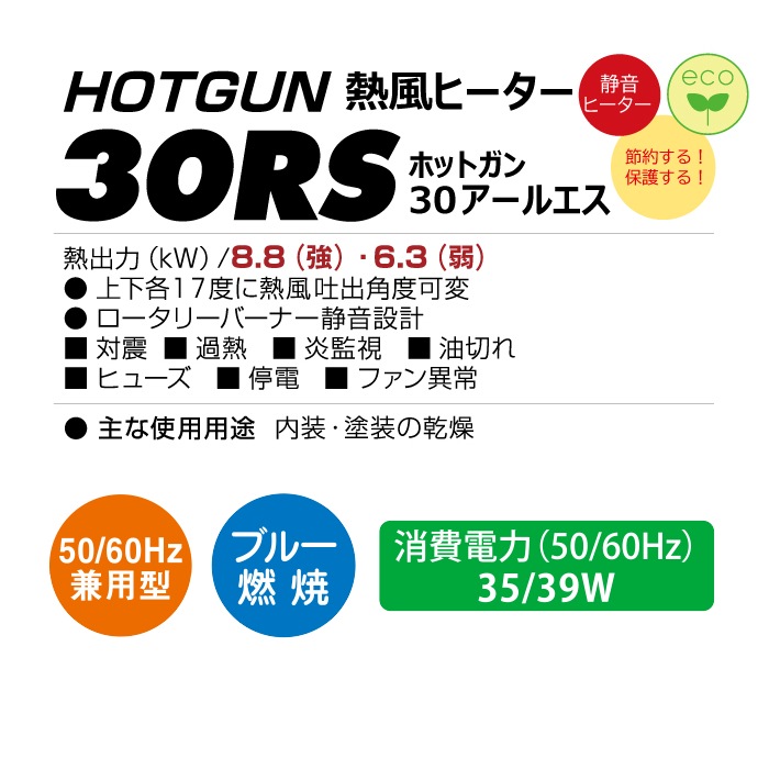 静岡製機 ホットガン HG30RS 熱風ヒーター HOTGUN NAMBU SHOP