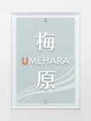 表札 門柱用 SIT2-A-N3 上下2穴タイプ 透明アクリル W100×H140mm