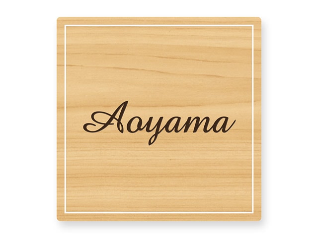 表札 門柱用 SIS-R18-SC2 （105mm角／門柱用の取付金具付き／筆記体セレクト） W105×H105mm