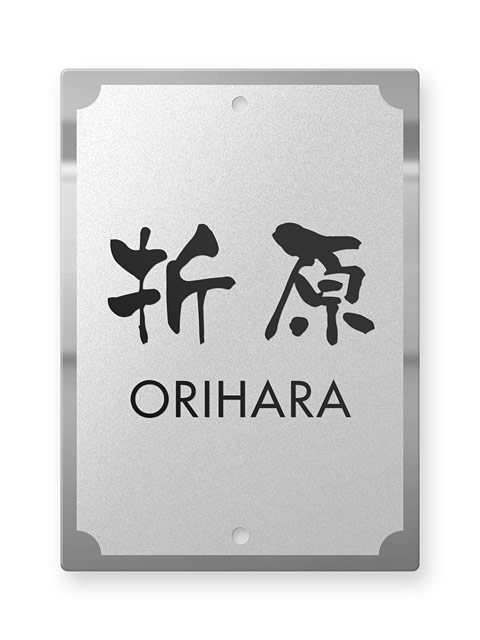 表札 門柱用 SIT2-FBDS-N46 上下2穴タイプ ステンレス W100×H140mm