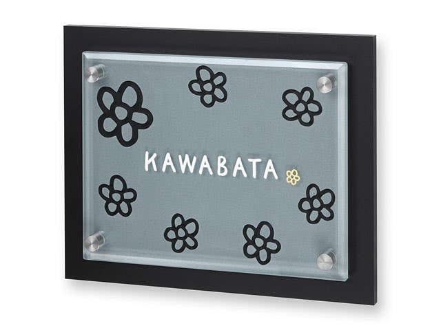 表札 VI-YD-934（かわいい花柄のバック） ヴィトレ W200×H160mm