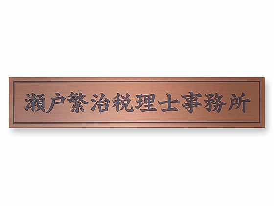 看板 銘板 (会社・オフィス・事務所・店舗・マンション・アパート等) EPS-B-9 エッチング銘板 W400×H80mm