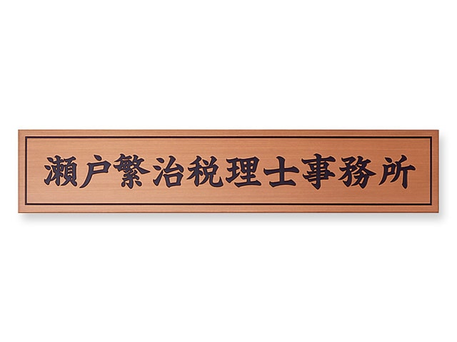 看板 銘板 (会社・オフィス・事務所・店舗・マンション・アパート等) EPS-C-9 エッチング銘板 W400×H80mm