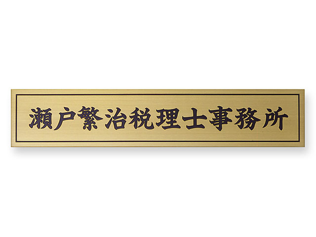 看板 銘板 (会社・オフィス・事務所・店舗・マンション・アパート等) EPS-G-9 エッチング銘板 W400×H80mm