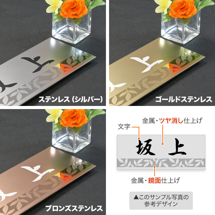 表札 門柱用 SIC-A-FBDG-N2（クレディ門柱など用／透明アクリル