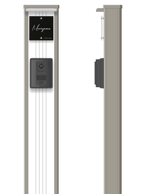 表札 門柱用 SIS-J-SC4 105mm角 上下2穴タイプ デジタルプリント 筆記