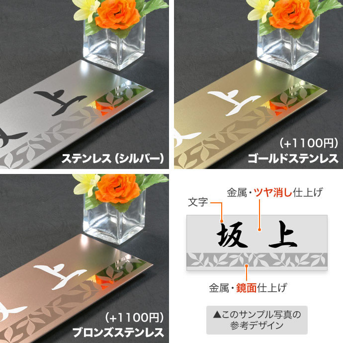 表札 門柱用 SIF-A-FBDG-N2 （アルディ門柱など用／透明アクリル