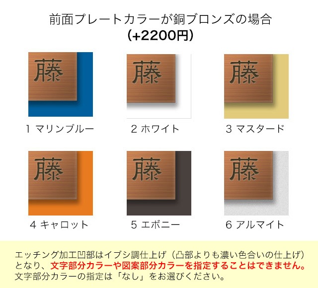 表札 門柱用 SITN-サイン5-SF-N2 （取付金具付き、4点 or 2点