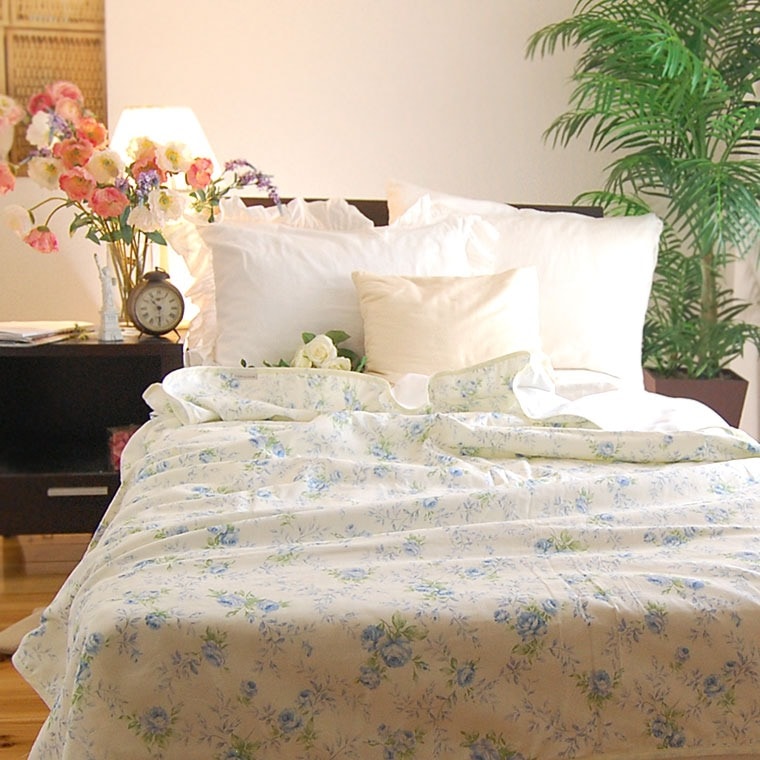 5重ガーゼケット*シングル140×210cm*ロイヤルローズ花柄<br>汗対策 綿