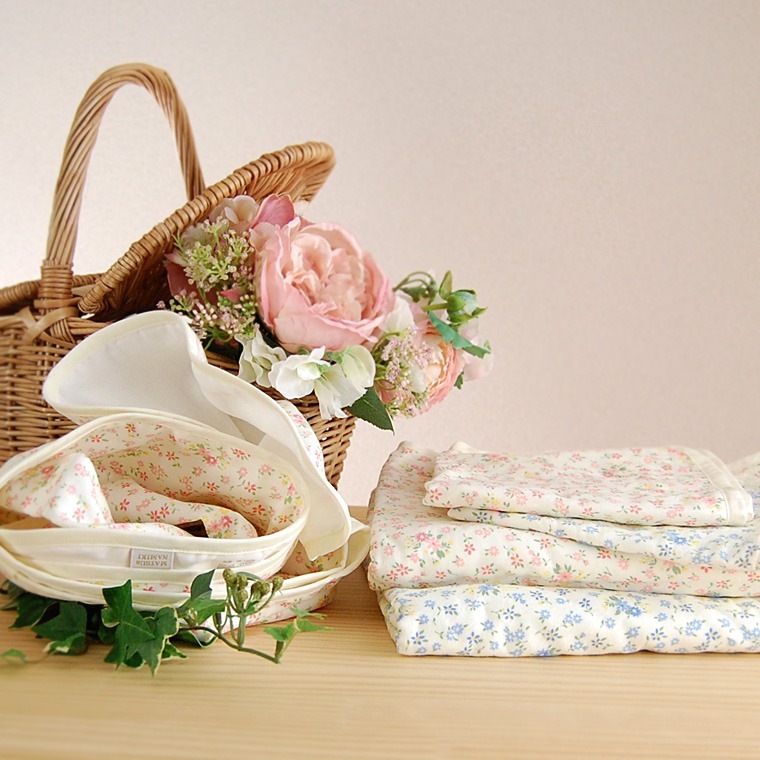 無添加 ヌーディコットン 5重ガーゼ バスタオル 70x120cm プチフラワー
