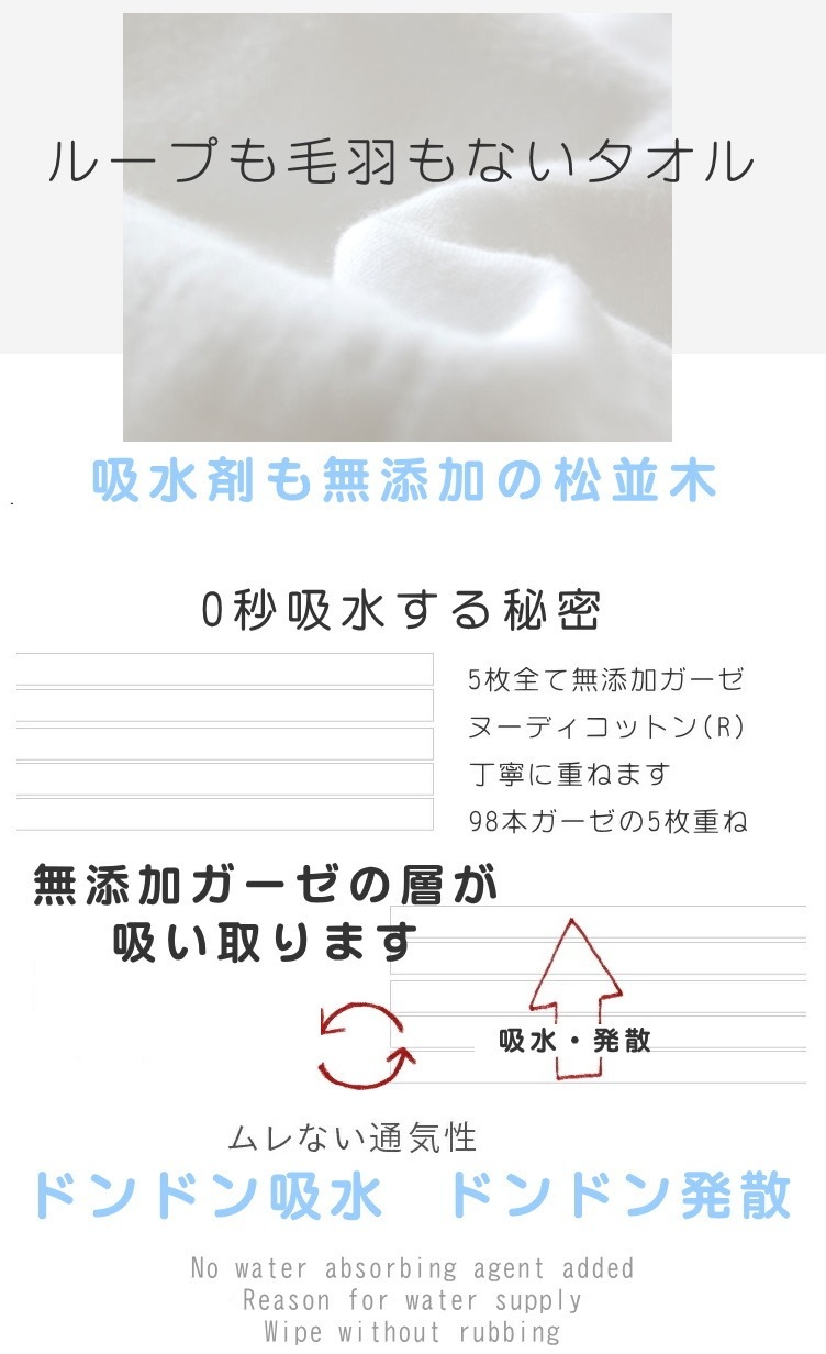 �ڥץ�ߥ����5�ť����� �ϥ�ɥ����� �塞�����Υ��եۥ磻�� 35��35cm 5��Ť� �����餫������ �ϥ�ɥ����� ������ ȩ��ͥ���� �եå��դ�<br>Nuddy Cotton ��100�� ����ʪ��̵ź��