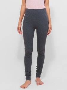 ファインニットレギンス　チャコールグレー