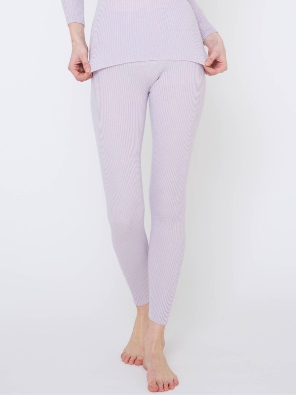 画像：NEW｜シルクエアリーレギンス ラベンダー