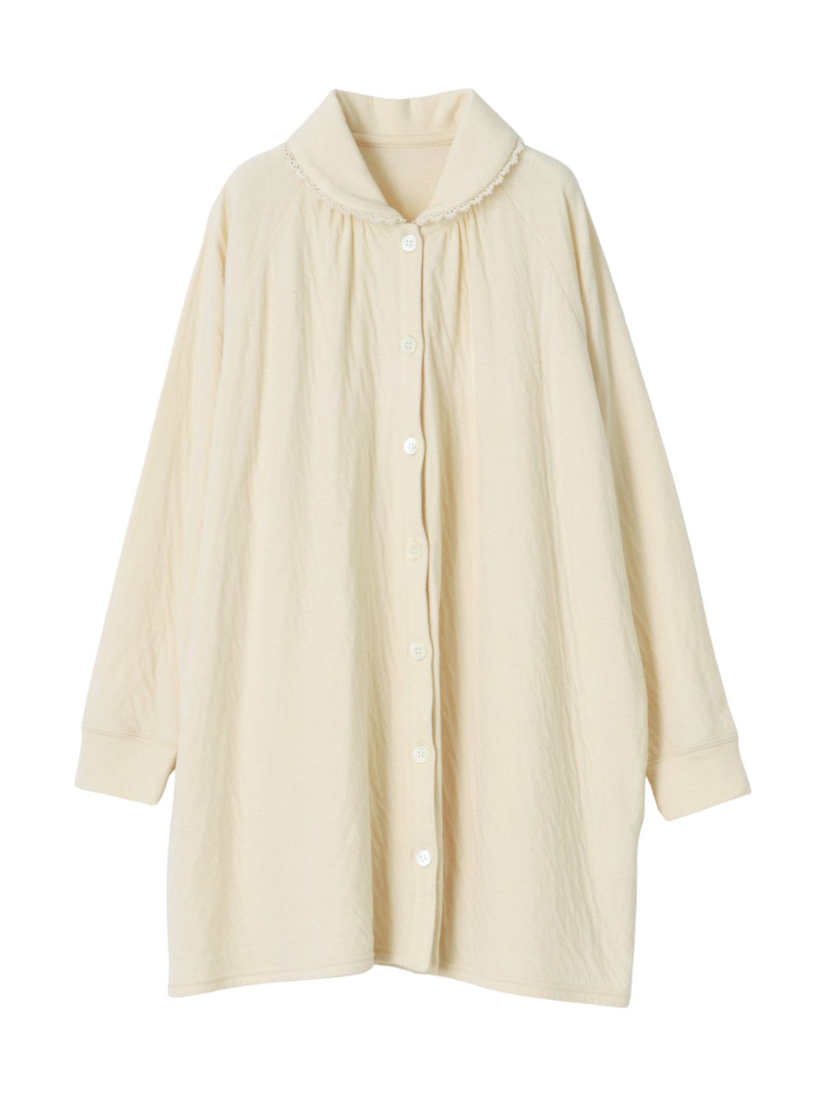 リリー襟付きパジャマトップス ナチュラル