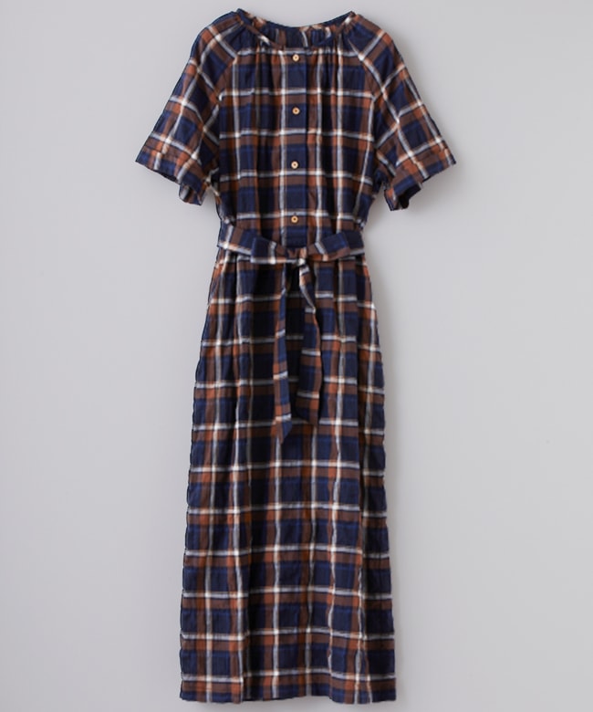 nanadecor リネンドットカシュクールワンピース nanadecor 2023 Spring/Summer LINEN COTTON DOT DRESS | 美しく
