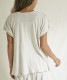 【残りわずか】ファインニットツイストTシャツ　ライトグレー