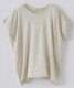 【残りわずか】ファインニットツイストTシャツ　ライトグレー