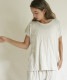 【残りわずか】ファインニットツイストTシャツ　ライトグレー