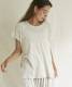 【残りわずか】ファインニットツイストTシャツ　ライトグレー