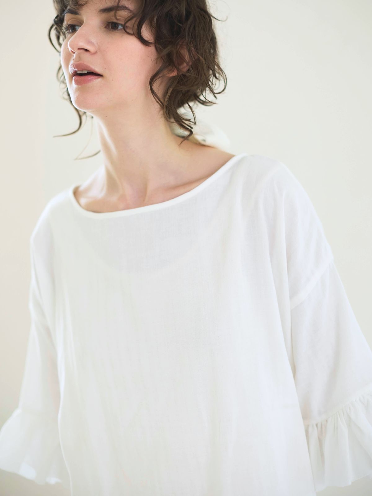 【残りわずか】カラーガーゼローズマリードレス ホワイト