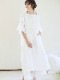 【残りわずか】カラーガーゼローズマリードレス ホワイト