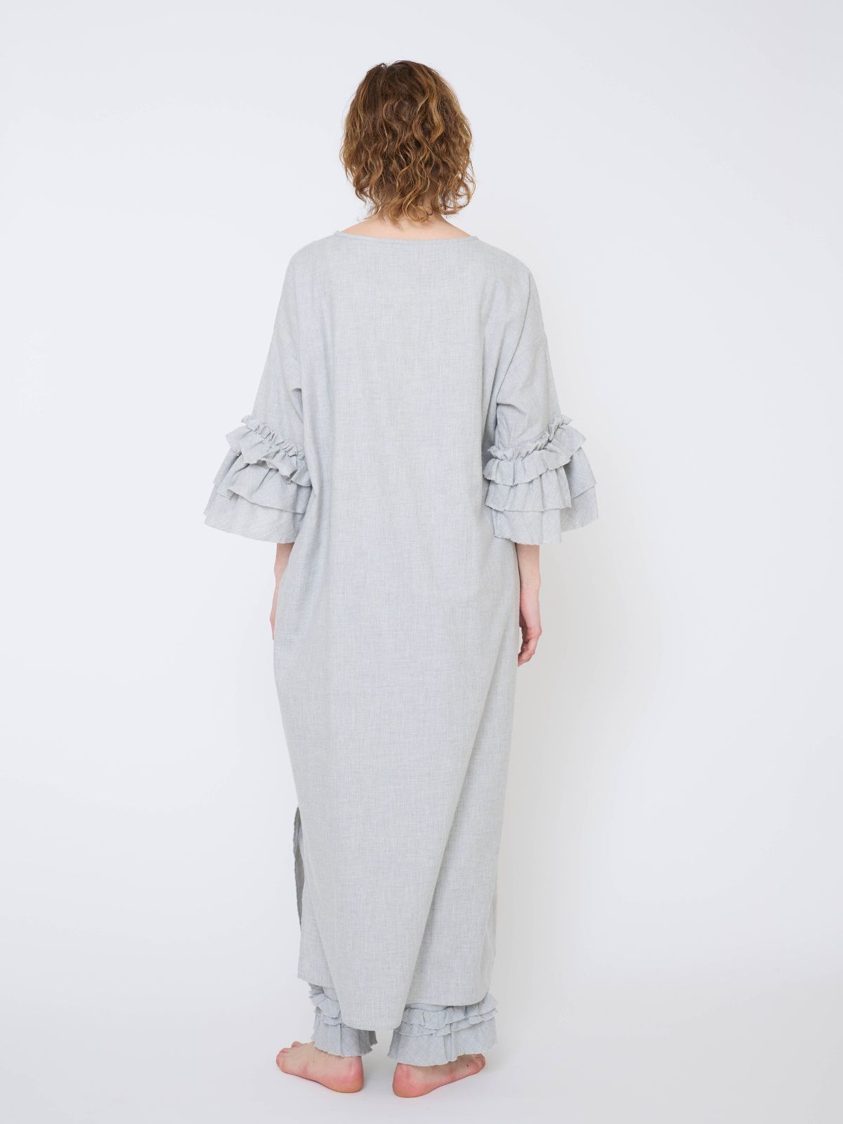 ローズマリーフリルパンツ グレー