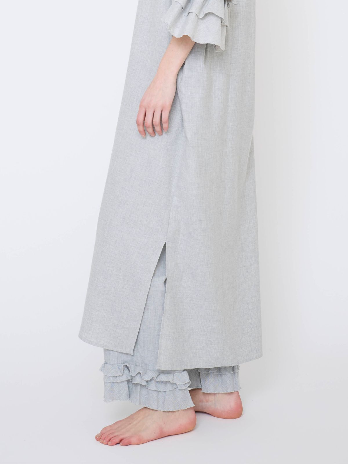 ローズマリーフリルパンツ グレー