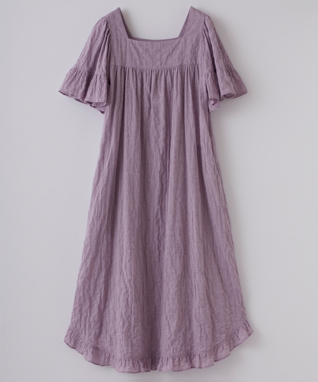 nanadecor リネンドットカシュクールワンピース nanadecor 2023 Spring/Summer LINEN COTTON DOT DRESS | 美しく