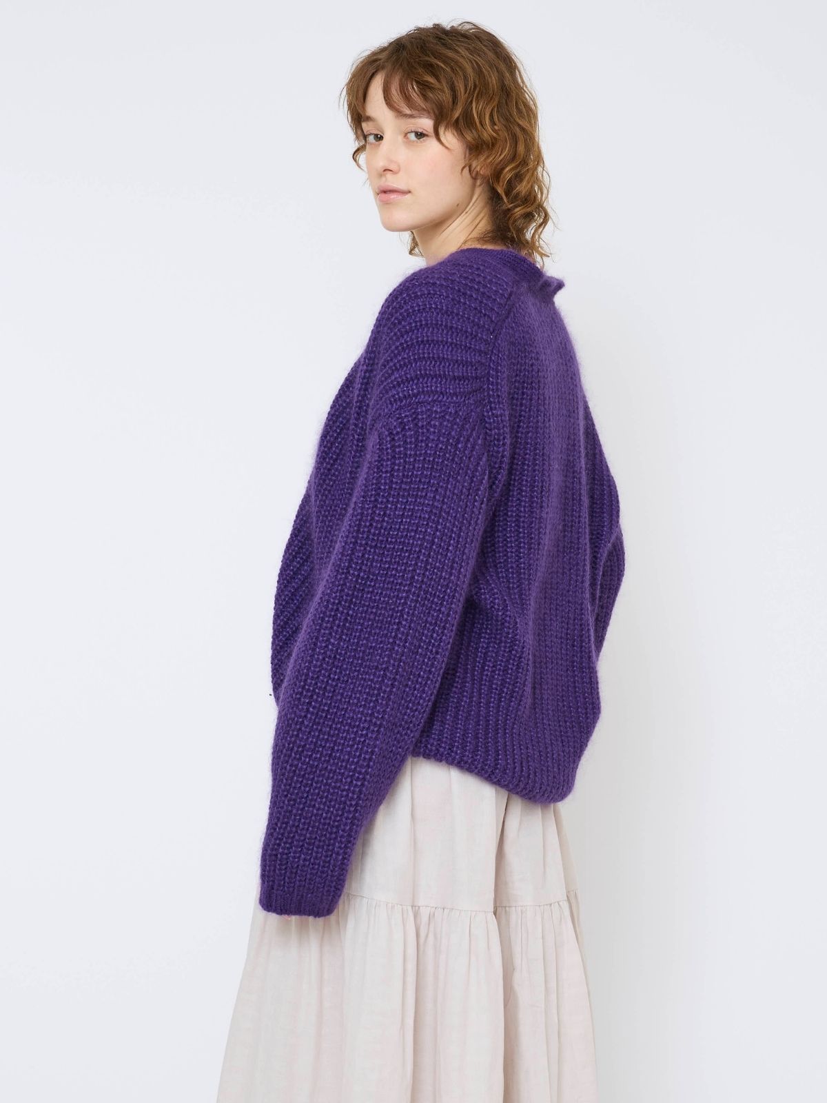 モヘアカーディガン M パープル 紫 magliano モヘアカーディガン M