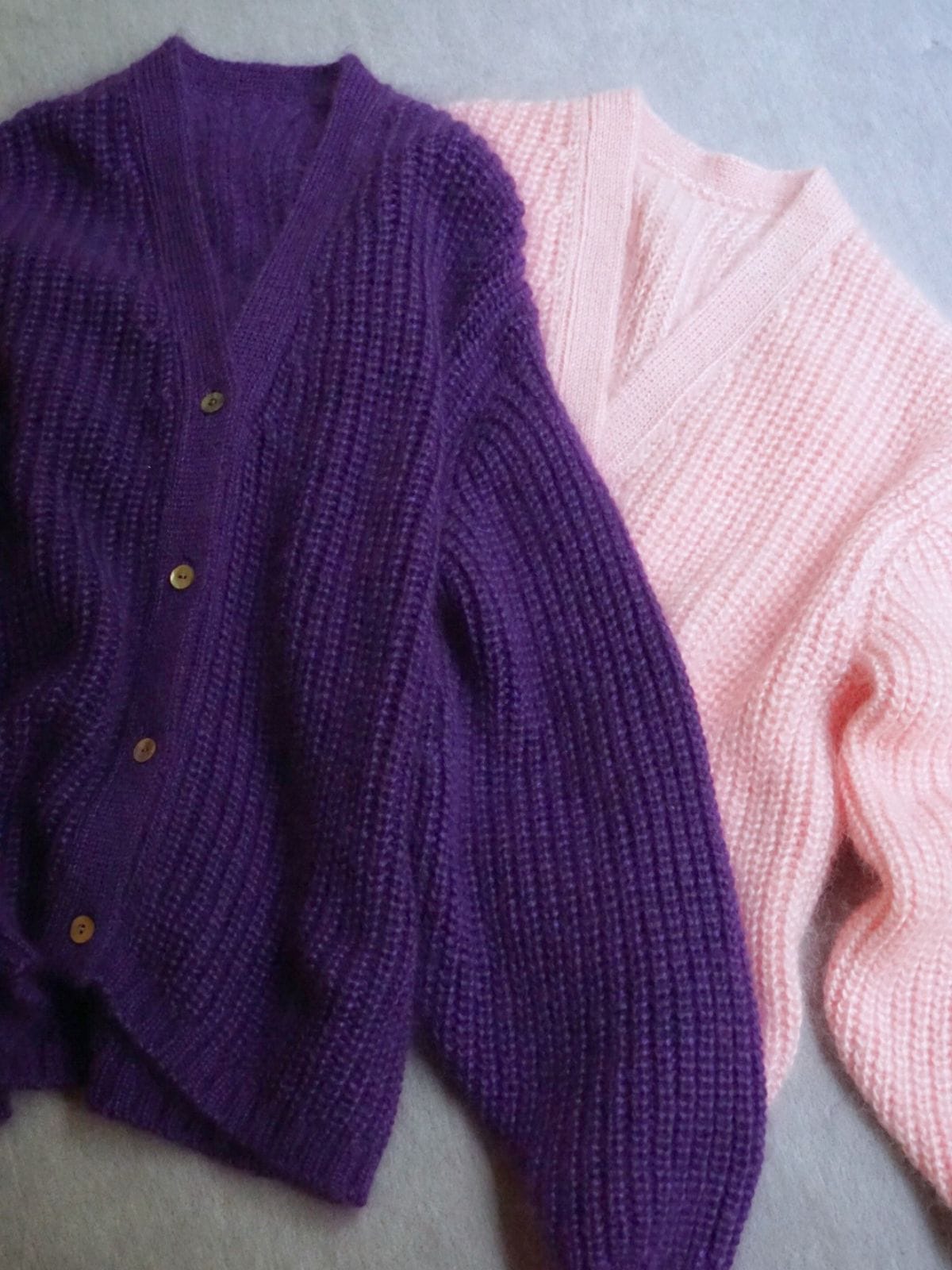 美品/限定品】AUBERGE モヘア カーディガン ネイビーパープル 美品