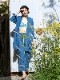 【徳島県の天然藍染め】ブロードシャンブレータックパンツ