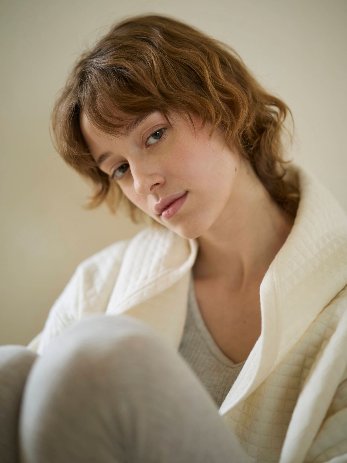 NEW｜キルティングフーデットガウンコート