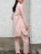 ブロードシャンブレーフリルシャツ ピンク