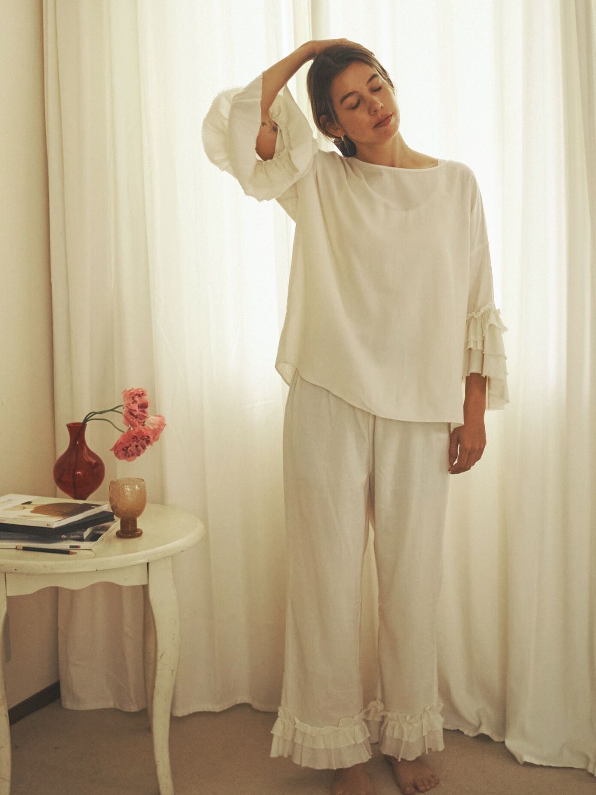 【新品未開封】nanadecor ローズマリー キュロット nanadecor オーガニックコットン ローズマリーガーゼキュロット