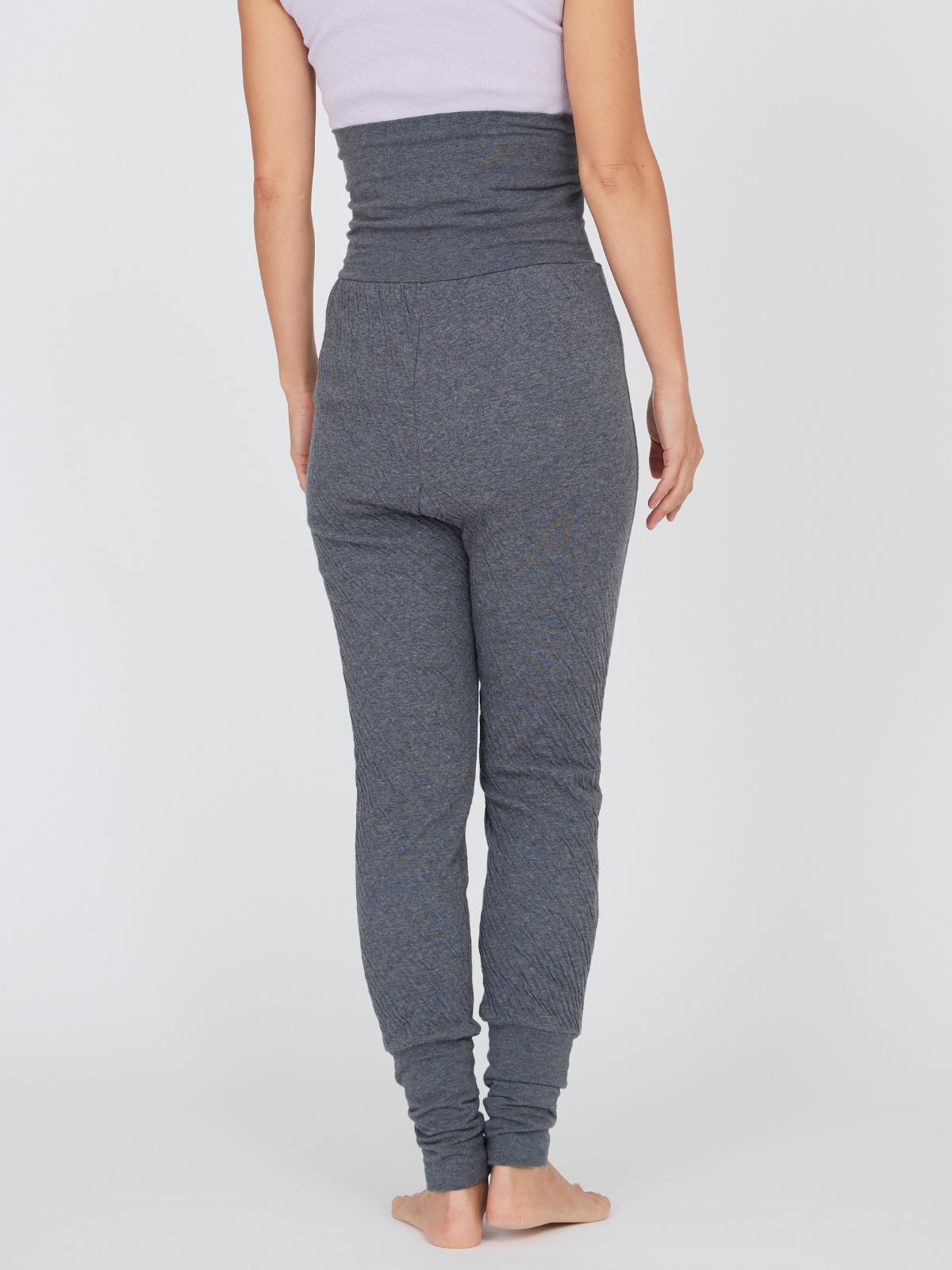 【再入荷】リラックスコットン腹巻レッグパンツ　チャコールグレー