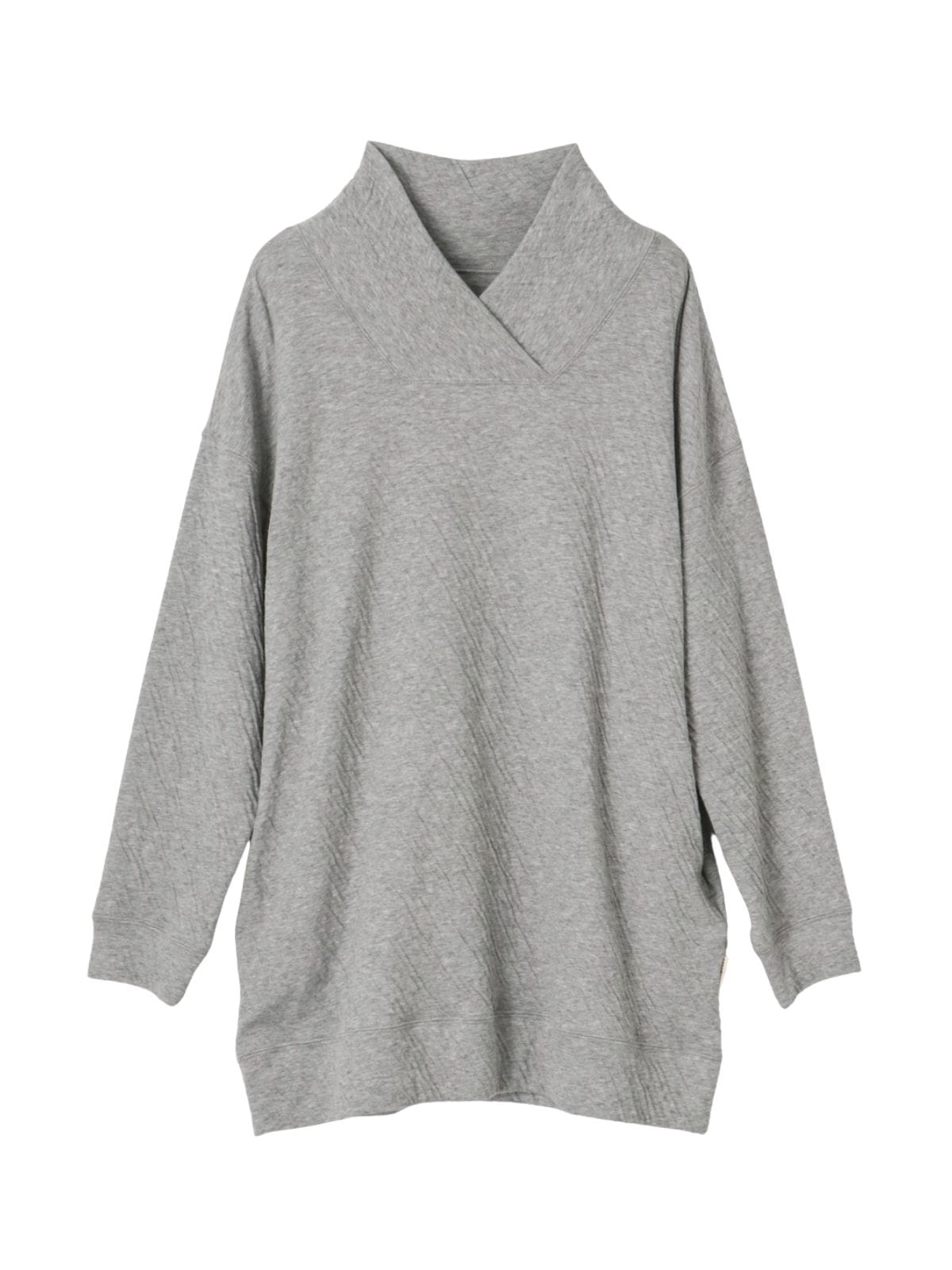 【残りわずか】リラックスコットンカシュクールチュニック グレー