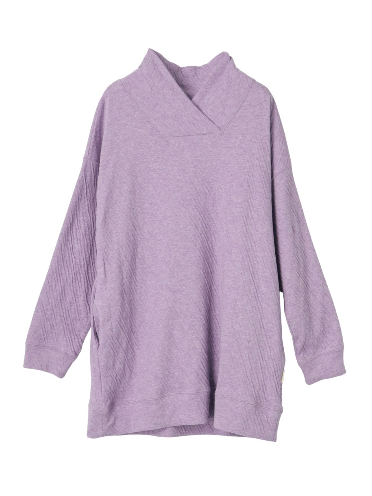【残りわずか】リラックスコットンカシュクールチュニック　パープル