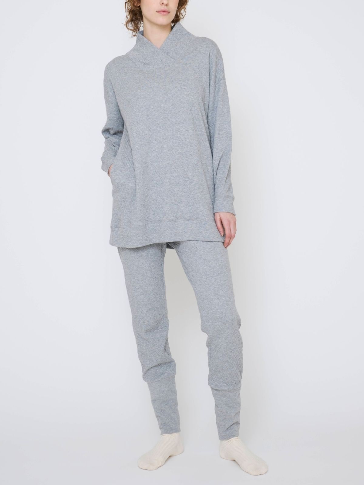 再入荷】リラックスコットン腹巻レッグパンツ グレー | すべての商品