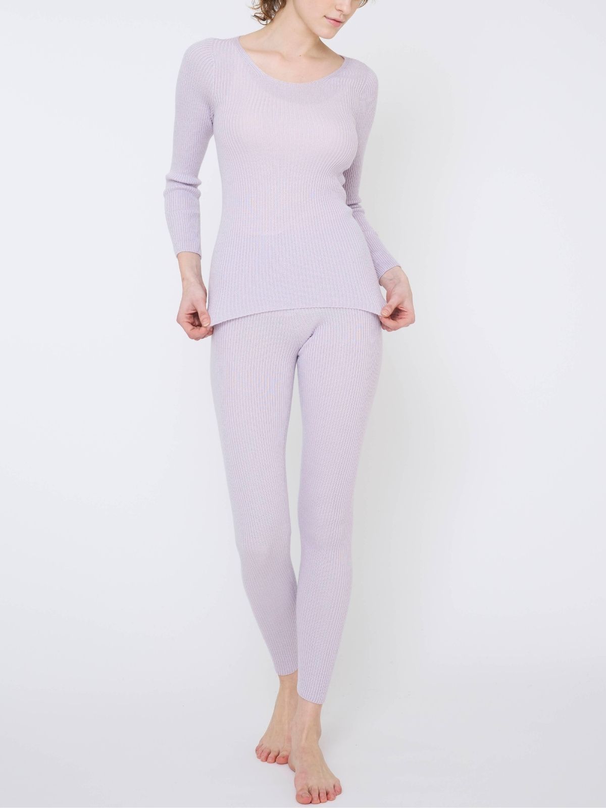 【残りわずか】シルクエアリートップス ラベンダー