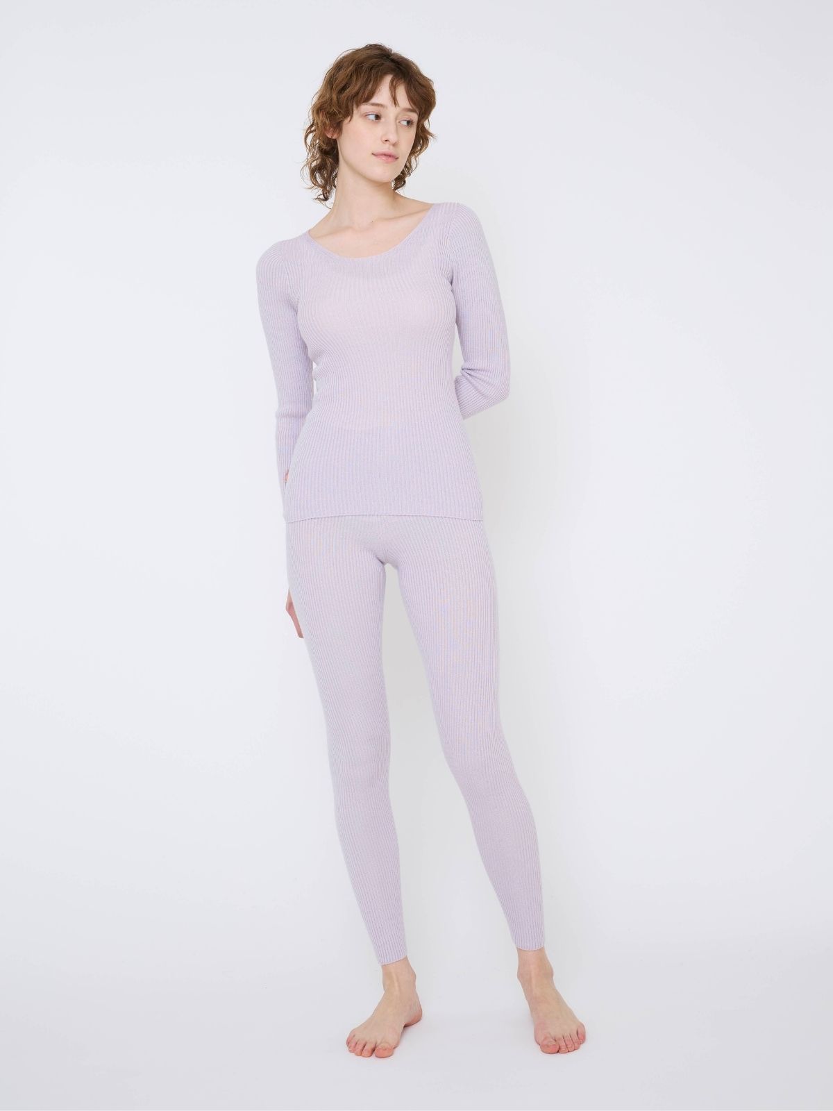 シルクエアリーレギンス ラベンダー