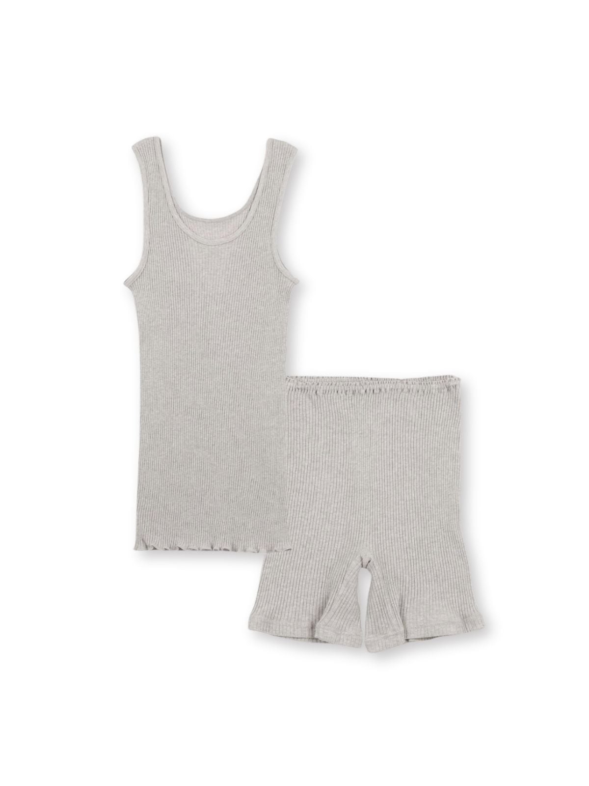 【オンライン限定 ファーストセット】ナナリブタンクトップ＆ミニパンツ（ナチュラル/グレー/ピンク）