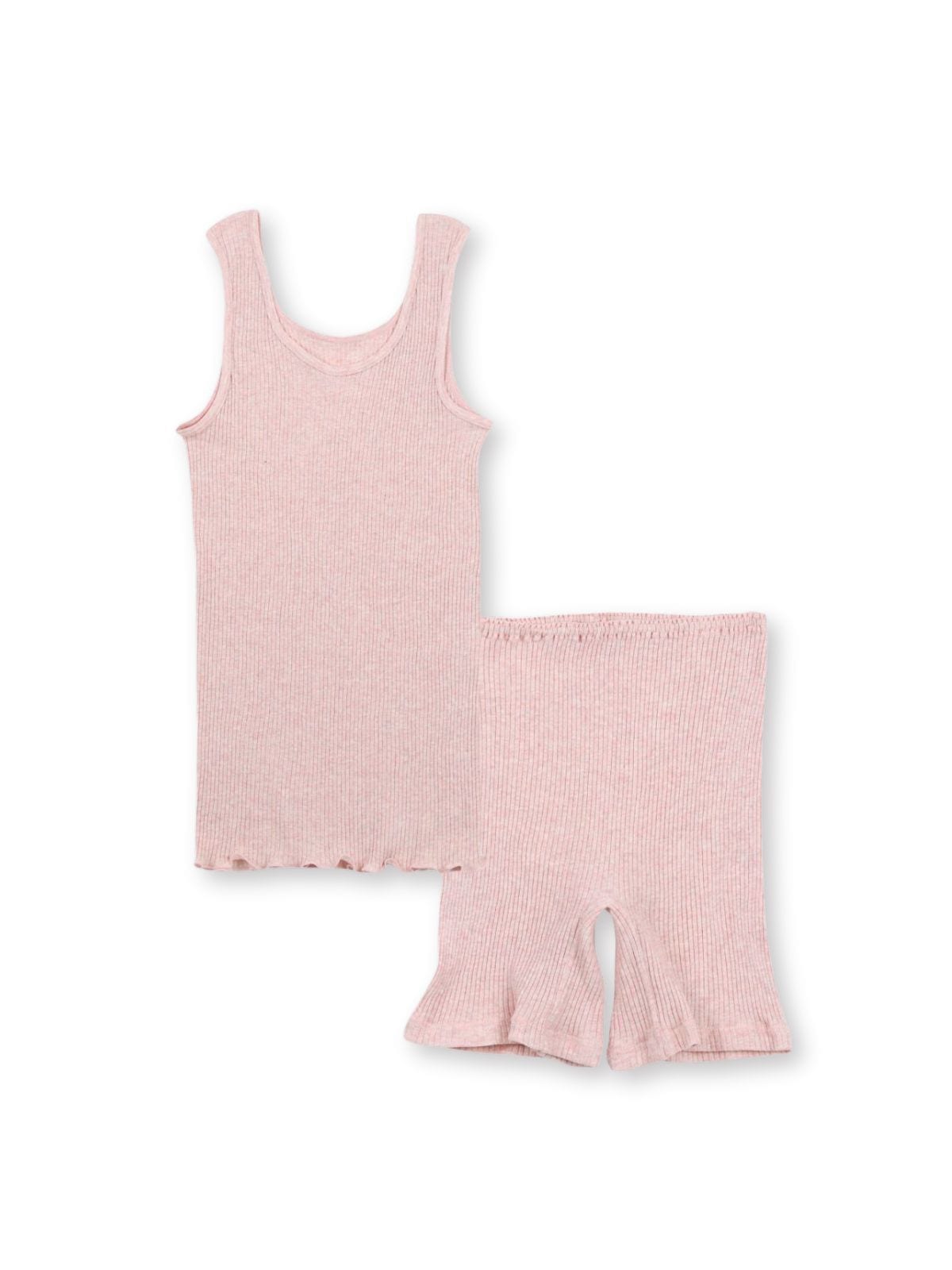 【オンライン限定 ファーストセット】ナナリブタンクトップ＆ミニパンツ（ナチュラル/グレー/ピンク）